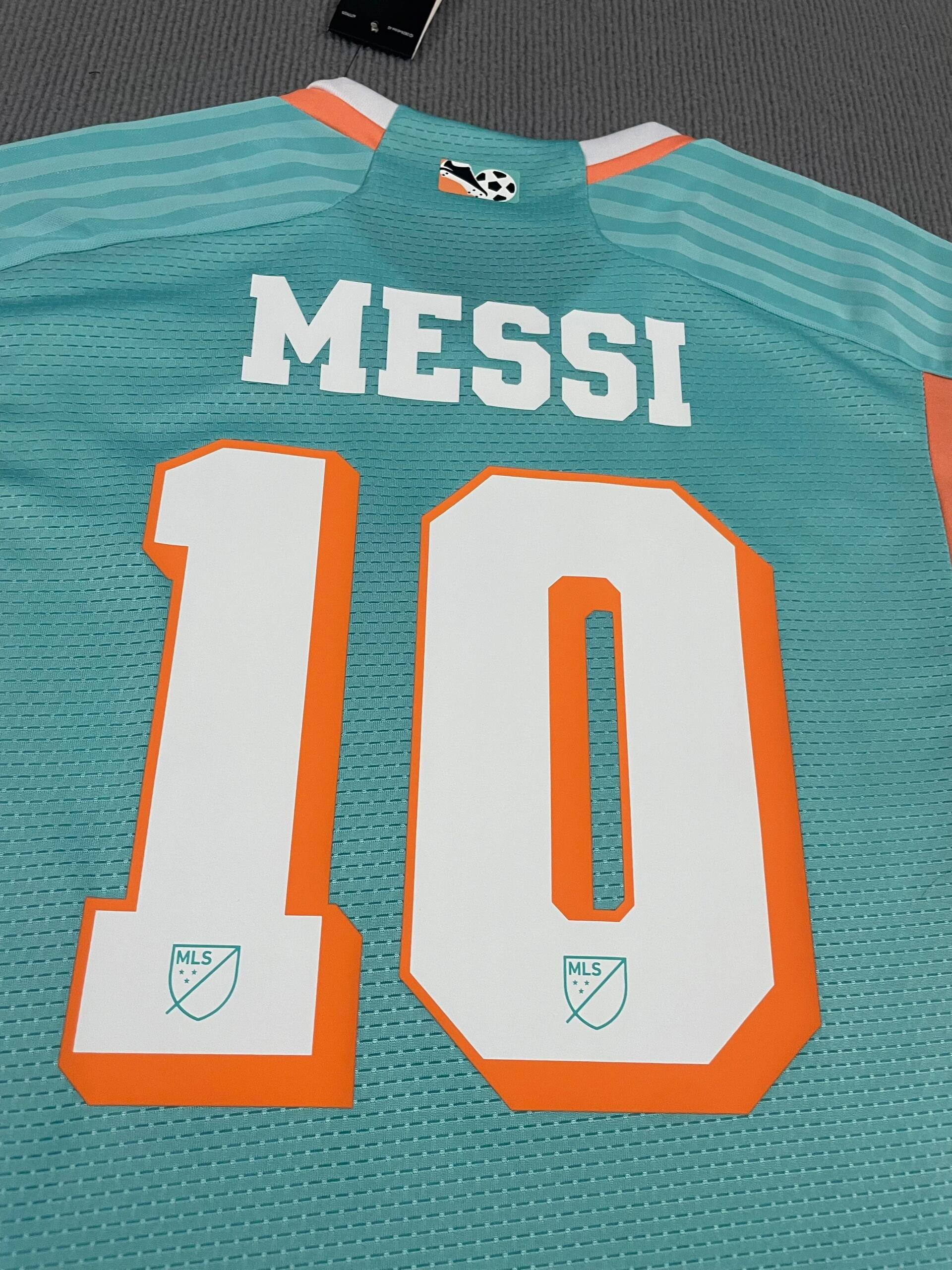 24-25 season Miami away jersey, 10 Messi, 21 Allende, 9 Suarez, 30 Kremaschi