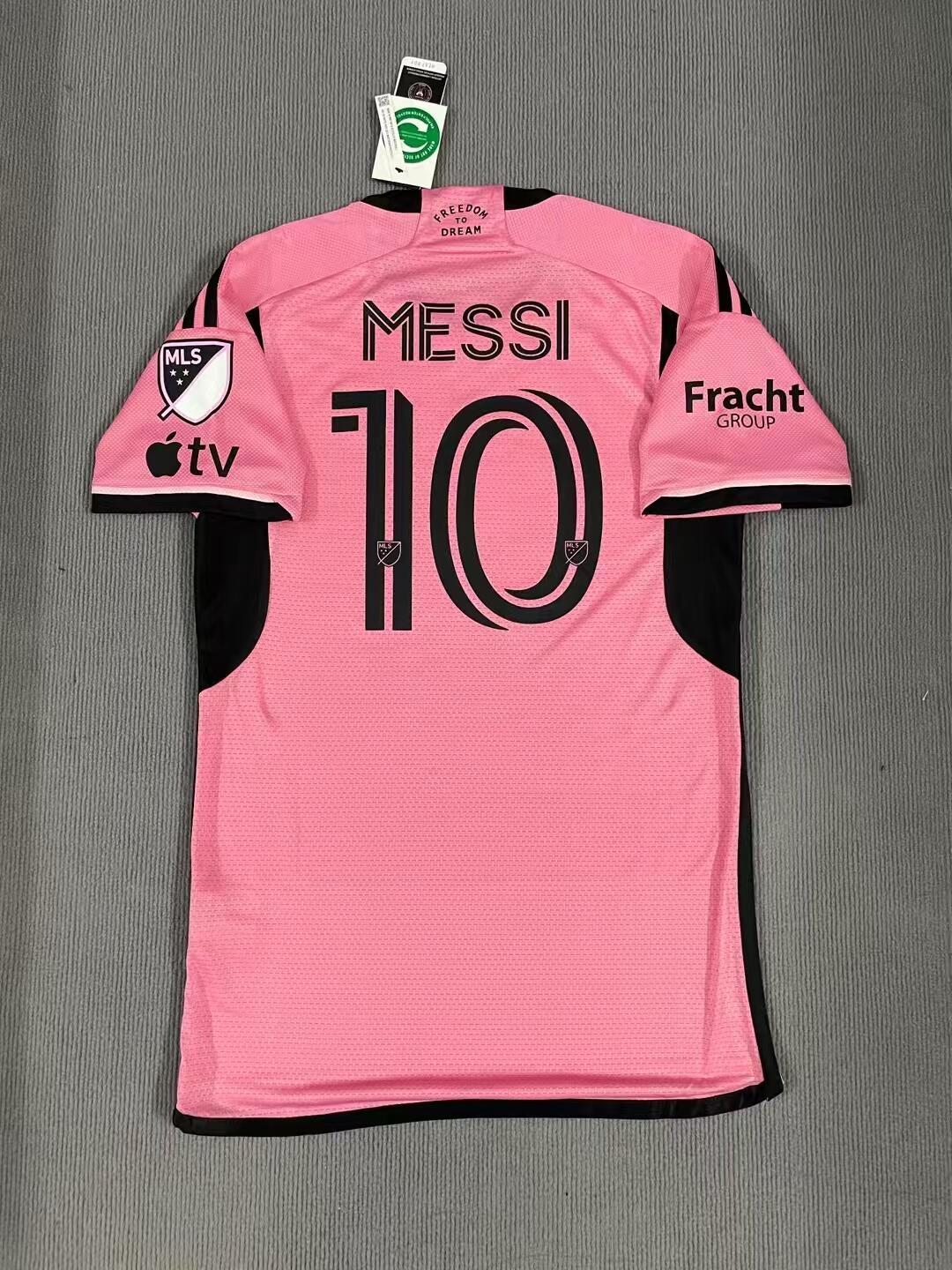 24-25 season Miami home jersey, No. 10 Messi, No. 21 Allende, No. 9 Suarez, No. 30 Kremaschi