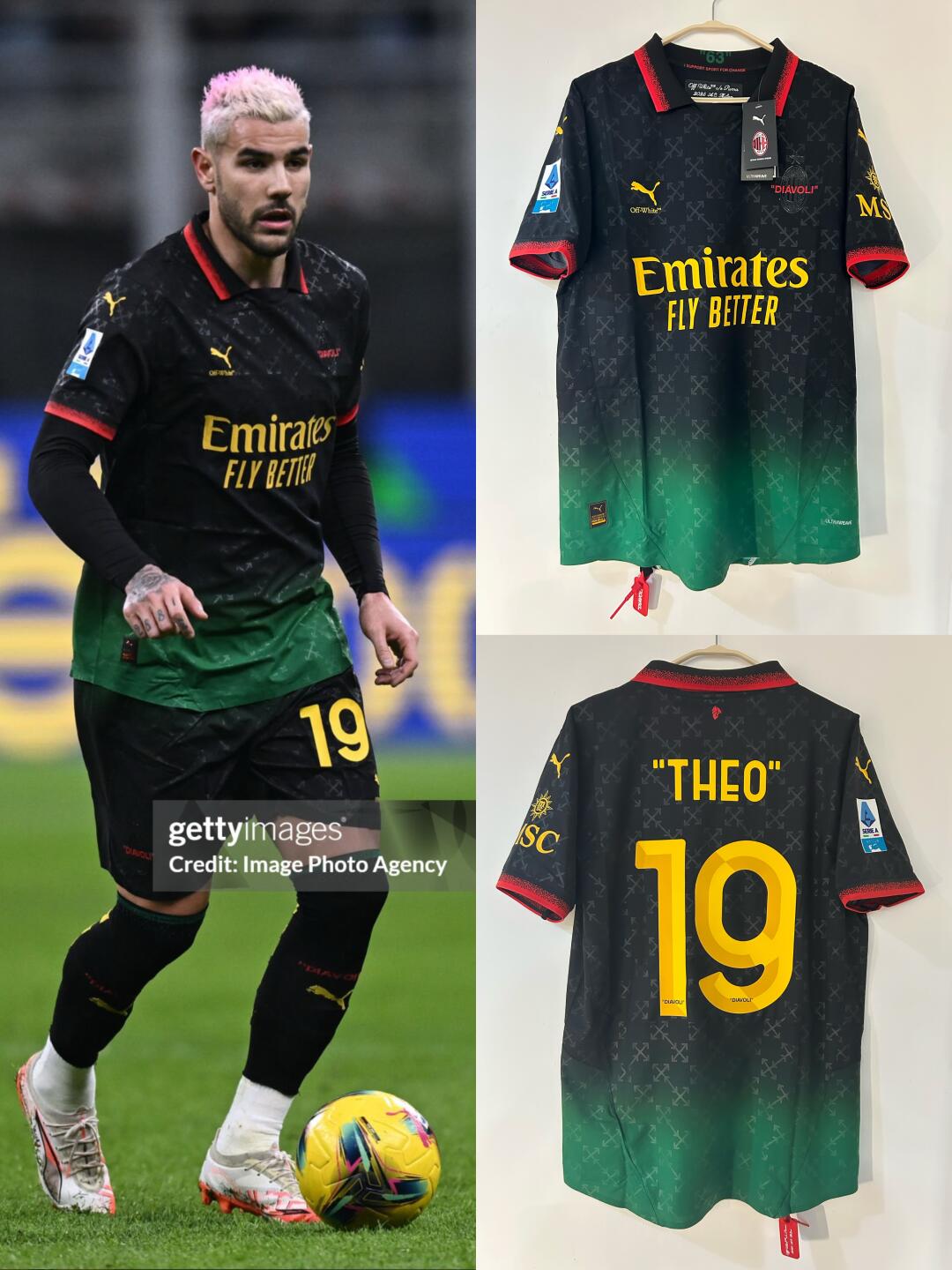 24-25 season AC Milan away jersey, Theo, Felix, Jimenez, Leo