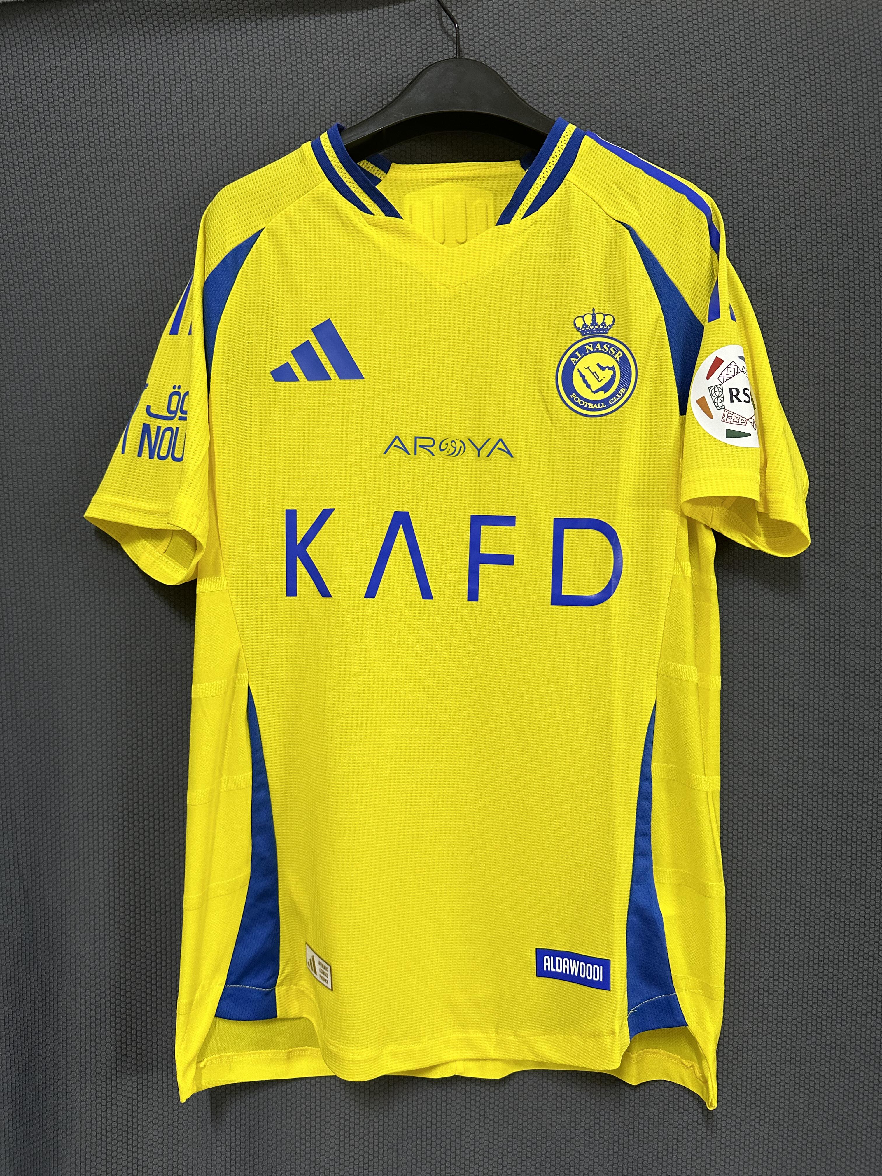 24-25 season Riyadh Victory home jersey, Ronaldo, Mane, Duran, Ahmed