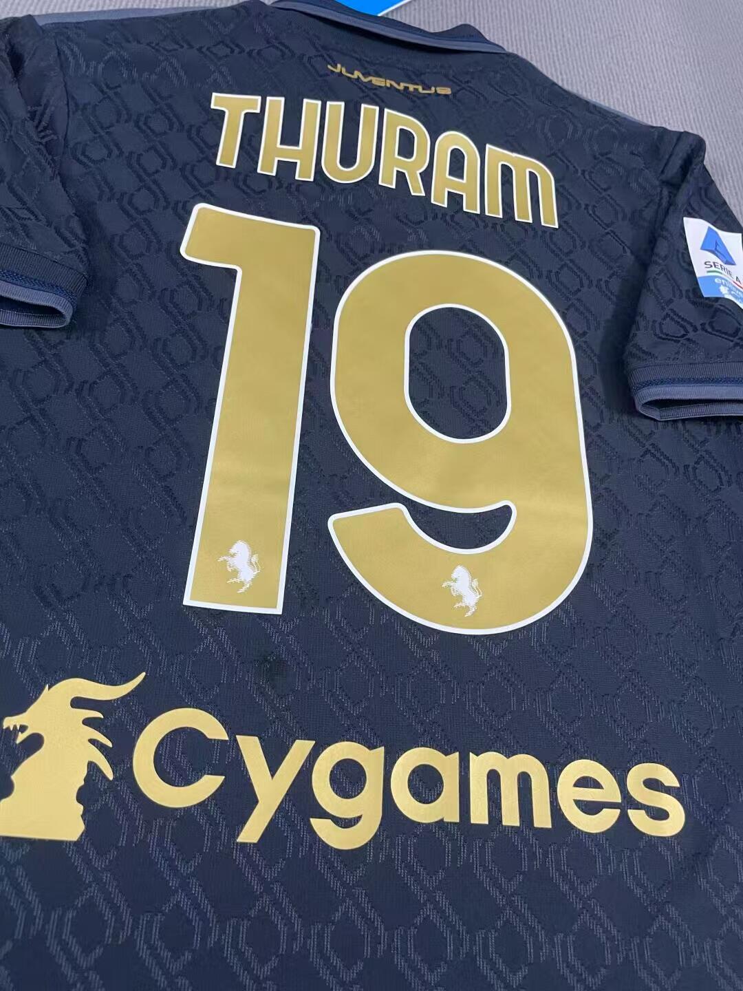 24-25 season Juventus away player jersey, Thuram, Vlahovic, Yildiz, Weah, Conceicao