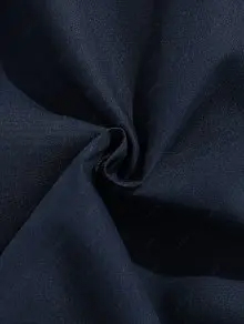 Men's Half Buttoned Casual Vertical Striped Office Pullover Shirt And Basic Casual Shorts Set - Blue