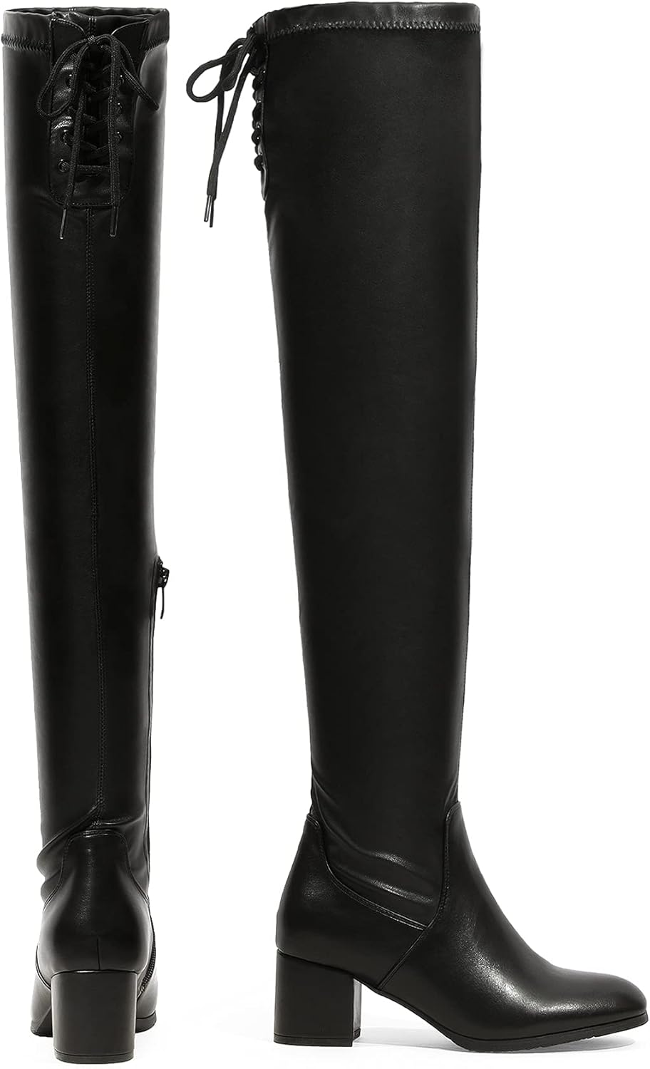 Women's Over The Knee Thigh High Chunky Heel Boots Long Stretch Sexy Fall Boots