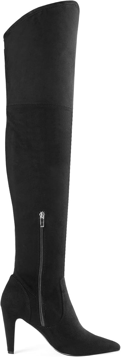 Women's Thigh High Boots Over The Knee Heels Long Sexy Pointed Toe Boots