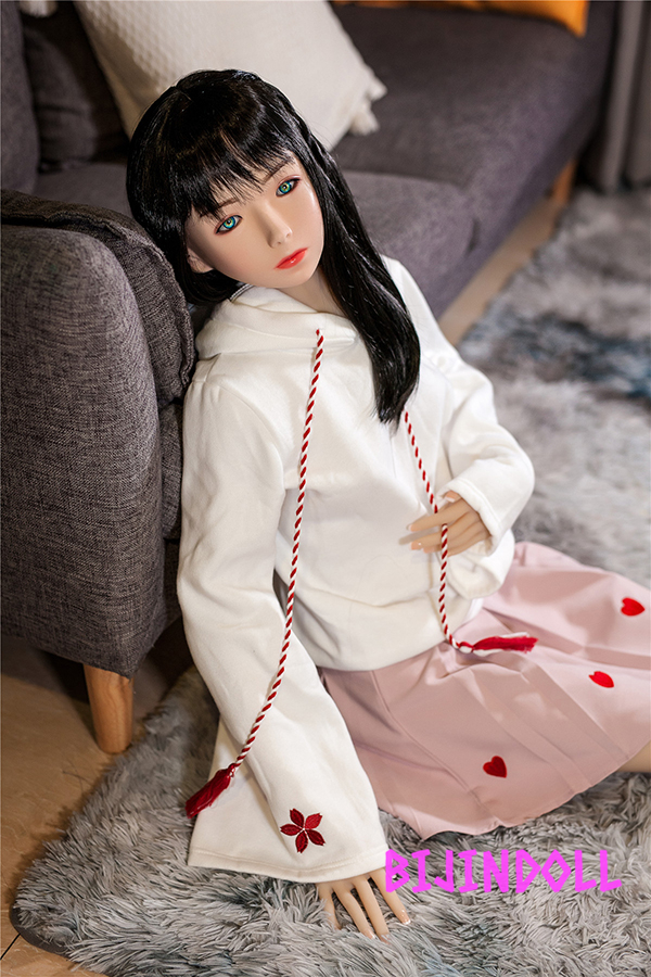 XYDOLL 152cm A-cup EVA シリコン頭部+TPE材質ボディ 黒髪・ロングラブドール