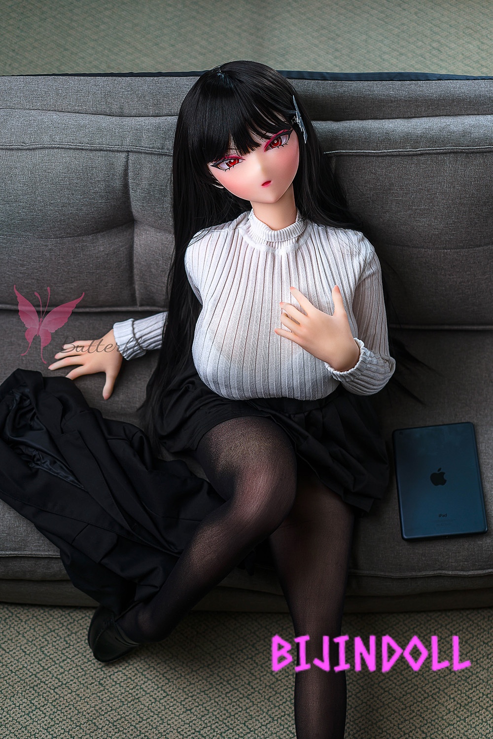 Butterfly Doll 140cm BH-122 ヘッド 莉音 巨乳 ラブドール ブルーアーカイブ コスプレアニメ セックスドール 黒髪 制服