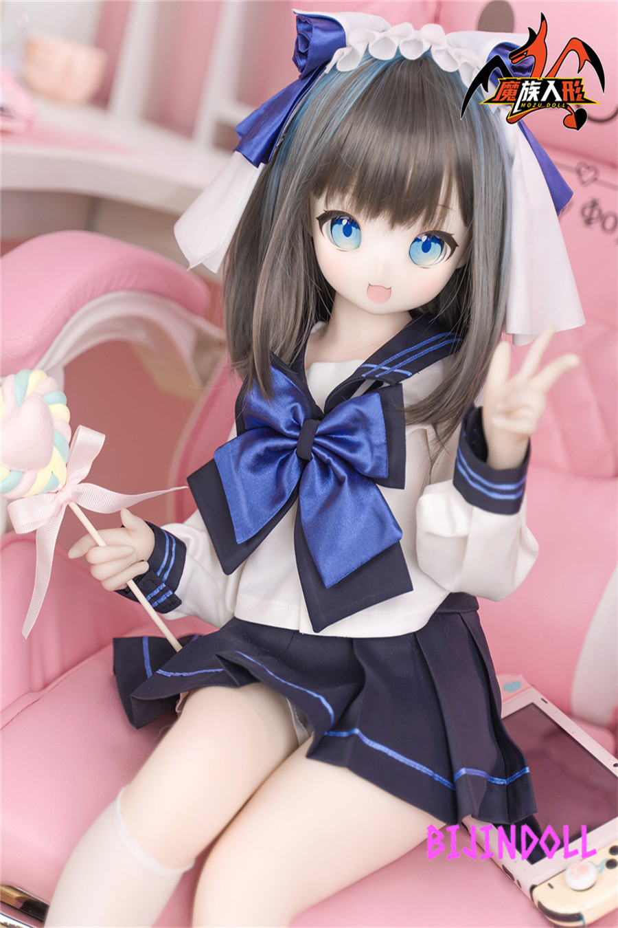 mozudoll Neko 85cm PVC頭部 衣装無料 学院服 かわいい人気ドール 猫みみラブドール アズールレーン チェシャー