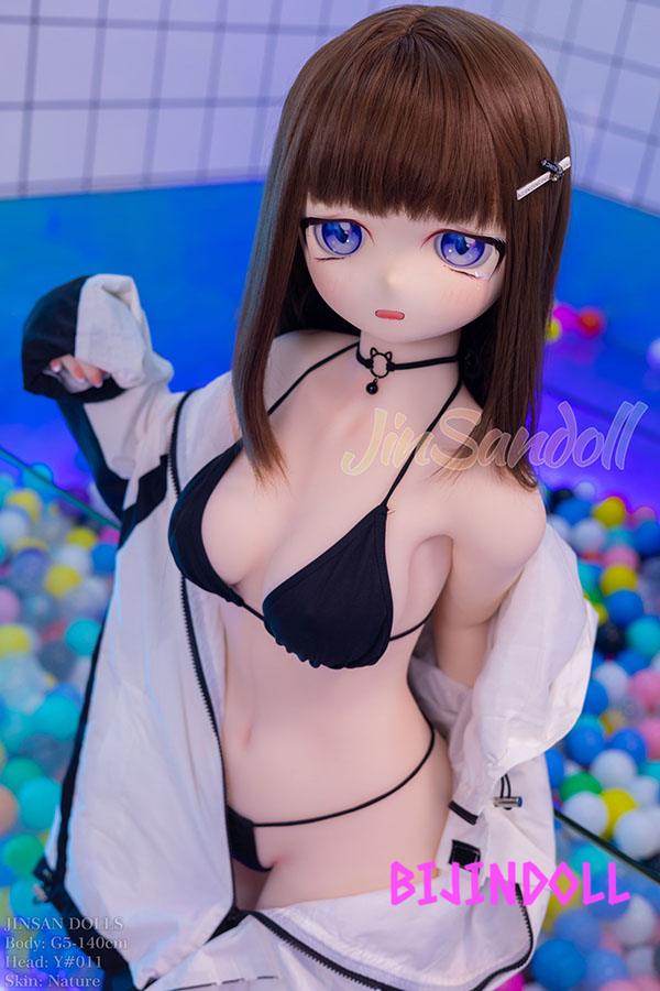 WMDoll#Y011 140cm Bカップ  PVCヘッド 黒髪の激カワ美少女アニメドール