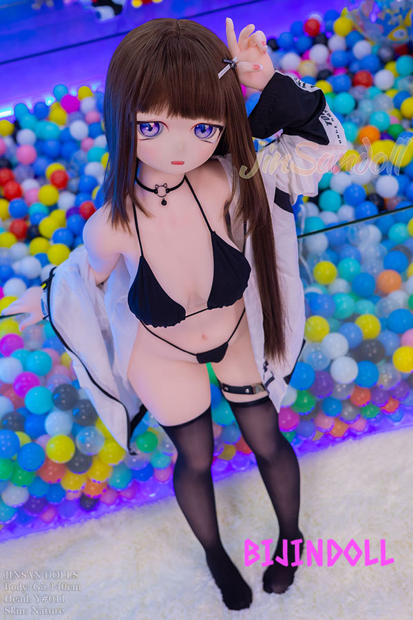 WMDoll#Y011 140cm Bカップ PVCヘッド 黒髪の激カワ美少女アニメドール