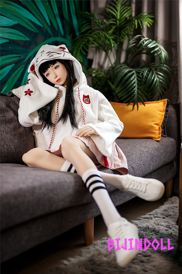 XYDOLL 152cm A-cup EVA シリコン頭部+TPE材質ボディ 黒髪・ロングラブドール