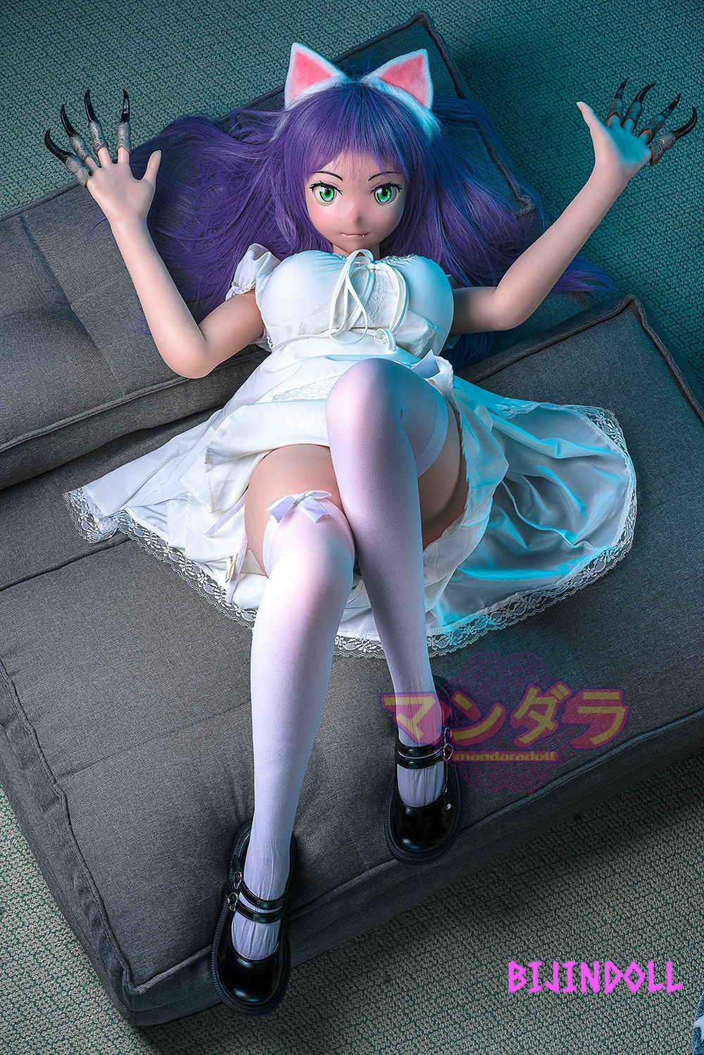 MandaraDoll MA#105 ポーガール 142cm H-cup シリコン製 猫耳メイドラブドール 爆乳アニメドール ポルノダッチワイフ