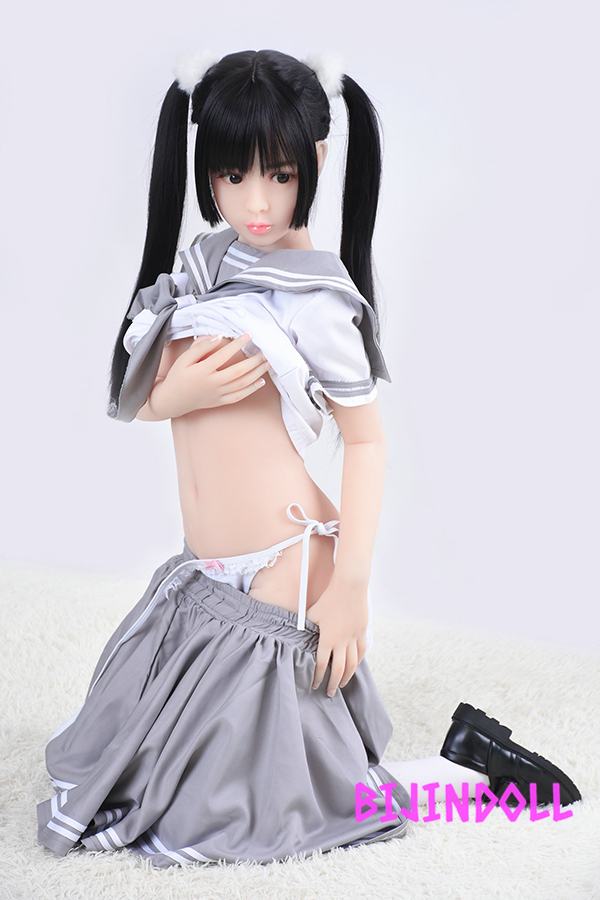 AXBDOLL#23 140cm 巨乳 tpe製 黒髪ツインテールロリ娘ラブドール