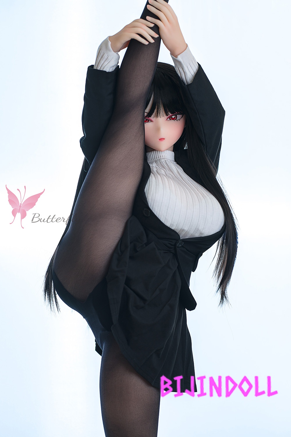 Butterfly Doll 140cm BH-122 ヘッド 莉音 巨乳 ラブドール ブルーアーカイブ コスプレアニメ セックスドール 黒髪 制服