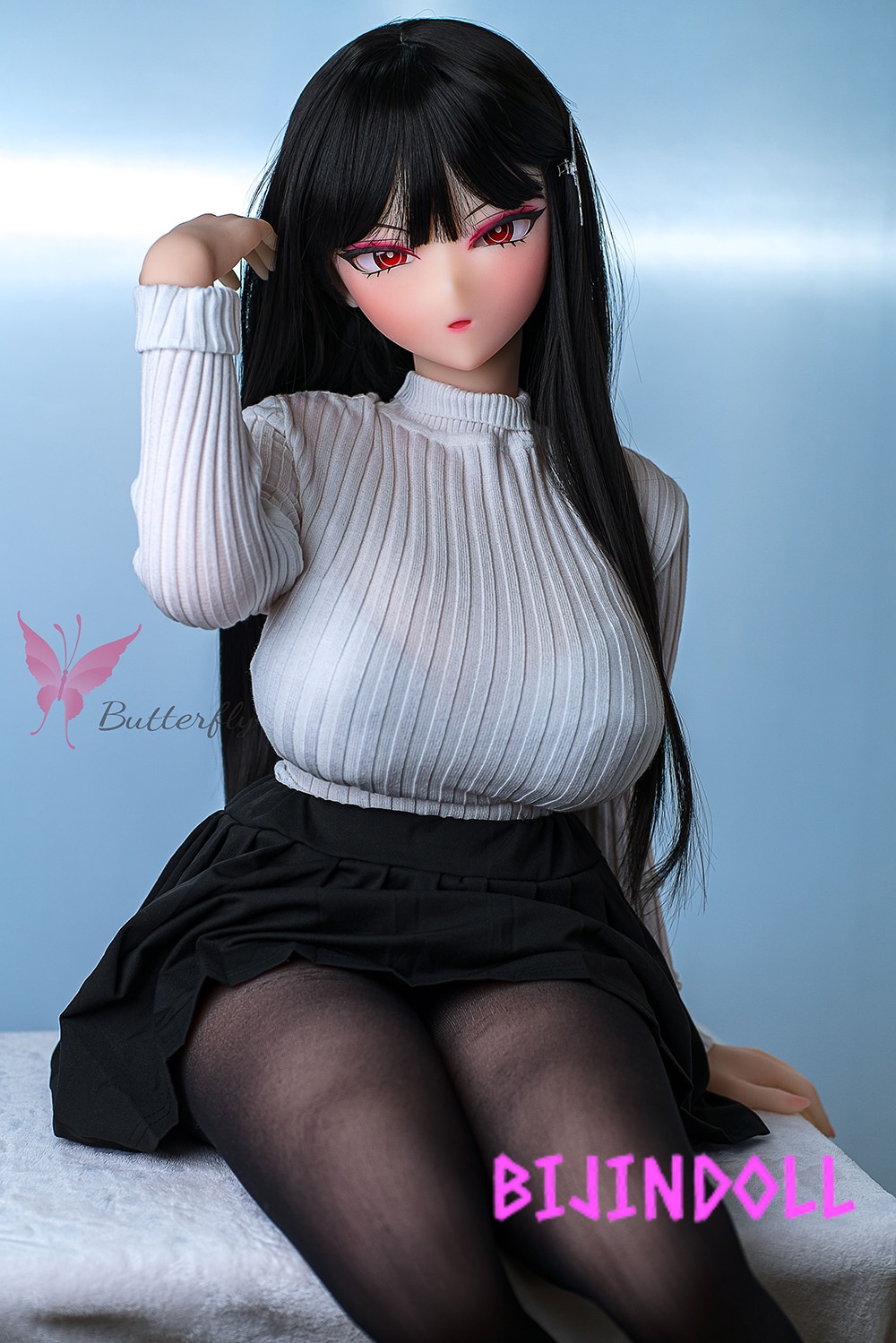 Butterfly Doll 140cm BH-122 ヘッド 莉音 巨乳 ラブドール ブルーアーカイブ コスプレアニメ セックスドール 黒髪 制服
