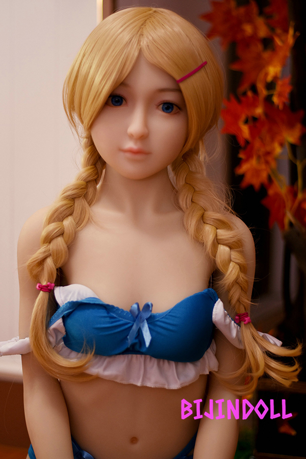 AXBDOLL#A16 130cm バスト中 tpe製  異国金髪二重三つ編みロリセックス人形