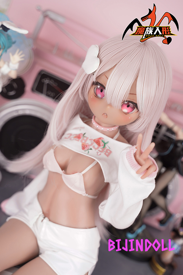 mozudoll 小黒 65cm PVC頭部 衣装無料 可愛い ミニ褐色娘 アニメラブドール