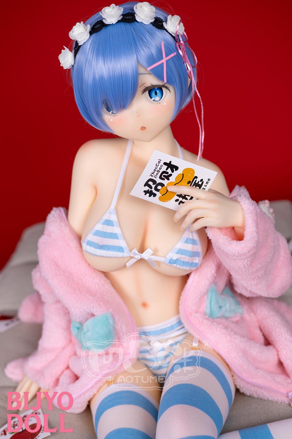 aotumedoll#126 145cm B-cup TPE製  レム アニメ等身大ダッチワイフ 水色髪ショート美少女 リゼロ ラブドール