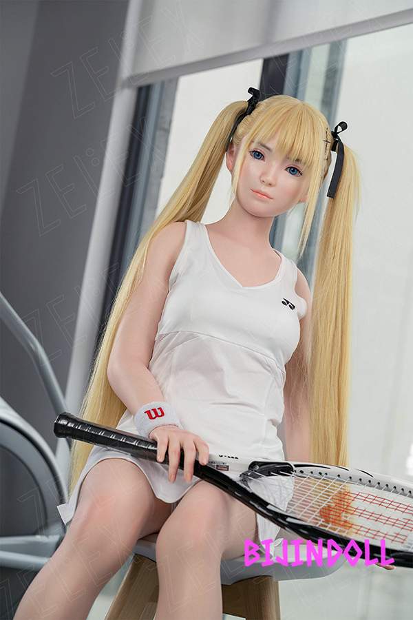 WAXDOLL#G53 147cm B-cup Silicone Blonde Twin Tail Love Doll Moe Sister Character Sex Real Doll