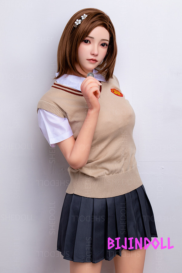 SHEDOLL 158cm C-cup Silicon head adult action figures sex doll internal ejaculation female best SEX erotic doll