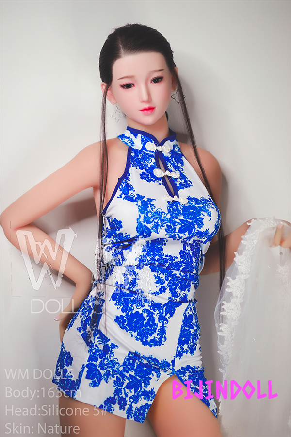WMDoll#5 163cm D-Cup Silicone head + TPE body Real Chinese Love dolls Real body training sex experience doll
