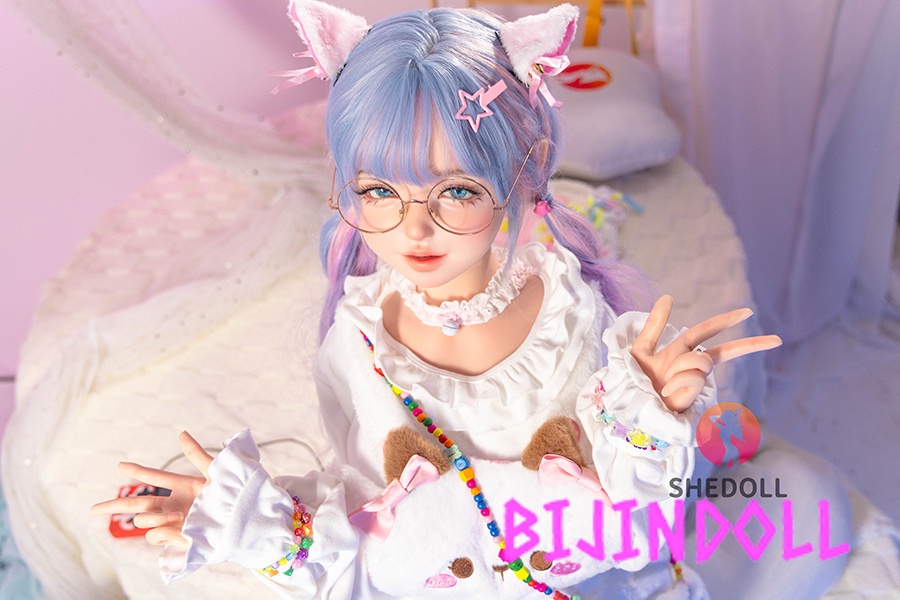 Shedoll 145cm Yaoyao Silicone Head + TPE Body Cat Ears Beautiful Girl Sex Doll Cute Love Doll
