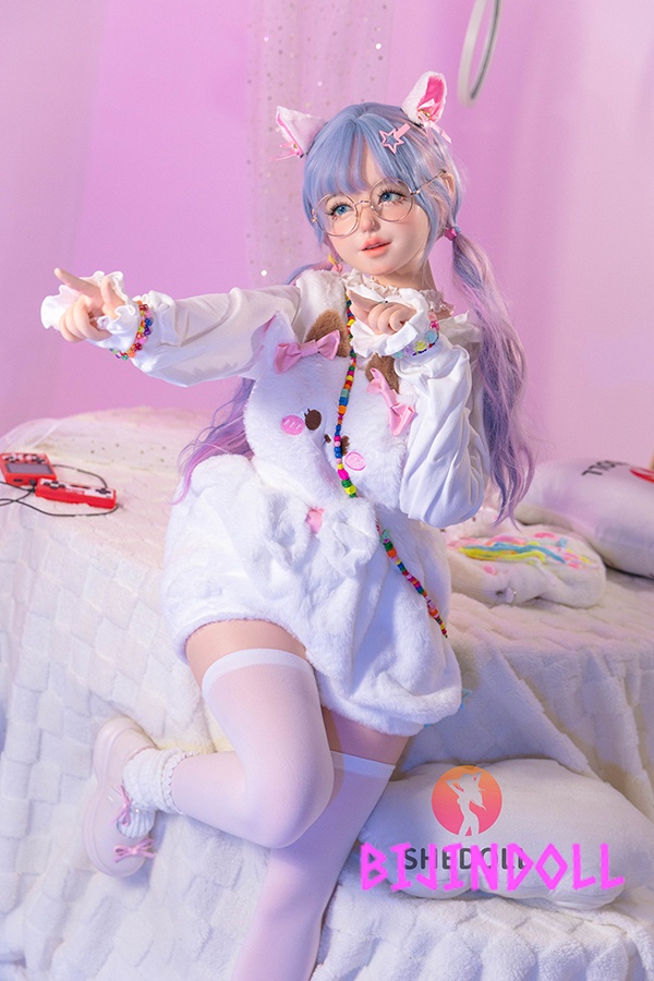 Shedoll 145cm Yaoyao Silicone Head + TPE Body Cat Ears Beautiful Girl Sex Doll Cute Love Doll