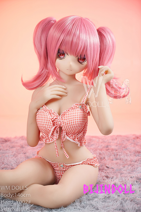 WMDoll#Y002 146cm C-cup PVC Head Pink Hair Sex Dolls Anime Adult Porn Toys Adult Love Doll