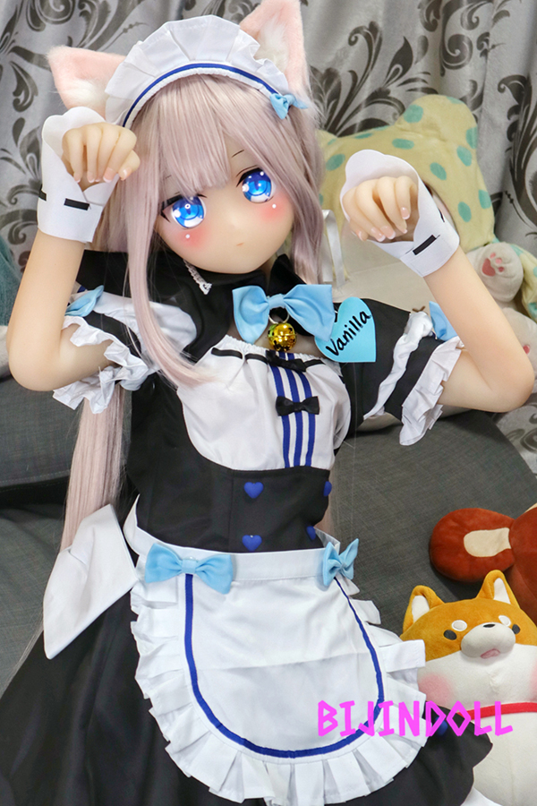 aotumedoll#59 B-cup TPE Nekopara Vanilla Anime Love Doll Cosplay Cat Sex Manga Game Character White Hair Mixed Doll
