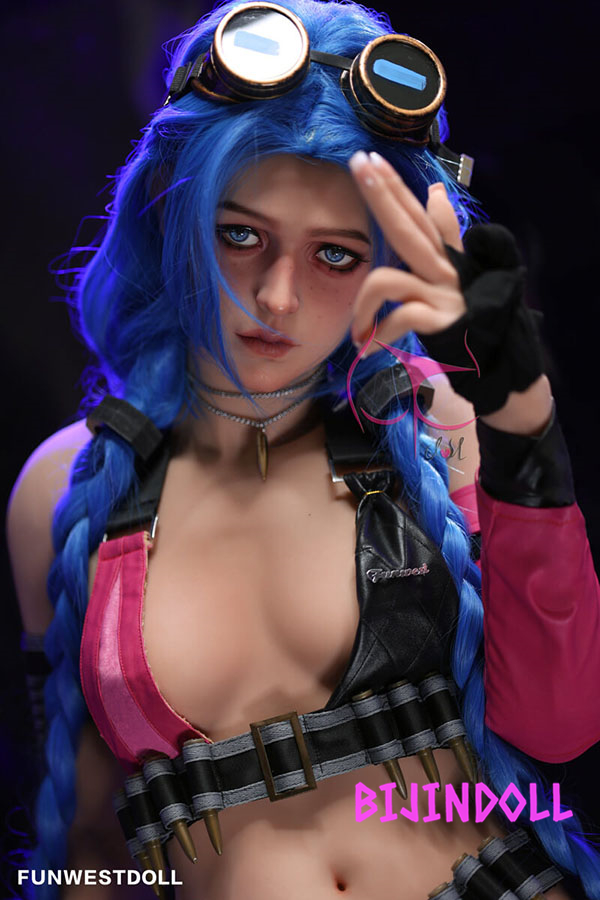Funwest#045 Assos 159cm B-cup TPE Jinx Cosplay Sex Doll Anime Jinx Arcane Porn Hentai COS Doll