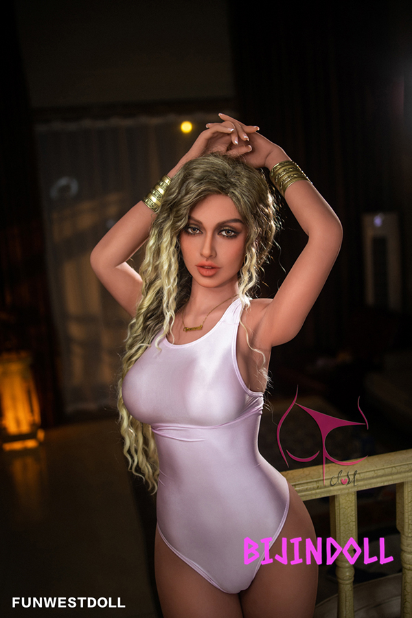 Funwest#038 Dallas 162cm F-cup TPE big breasts blonde Dutchwife real life size doll sex disfrutan tetas