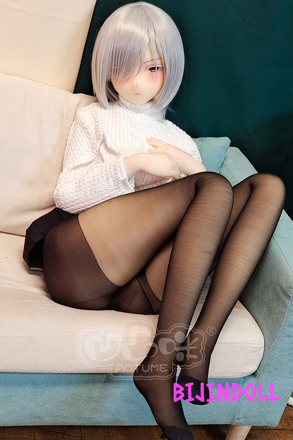 aotumedoll#91 155cm C-cup silicon head +TPE body white hair beauty anime sex doll cartoon cosplay dutch wife beauty