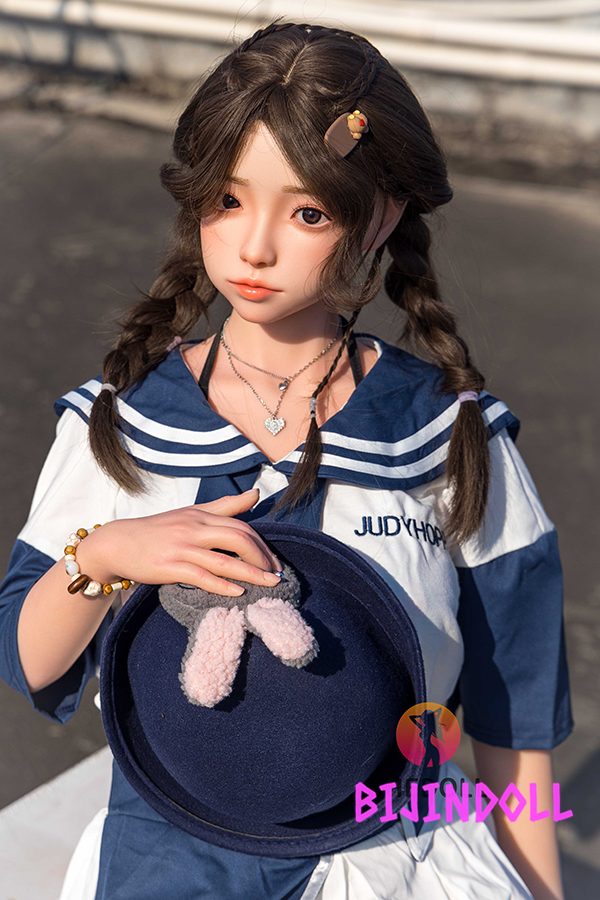 SHEDOLL 148cm D-cup Silicone Head Innocent Love Doll Short Back Sex Doll Erotic Adult Cuckold Dutch Wife