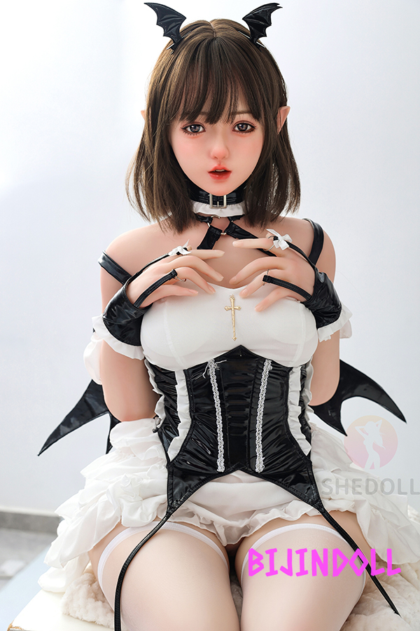 SHEDOLL 150cm B-cup Silicone head Beautiful sex doll in cosplay Creampie sex Adult Dutch Wife