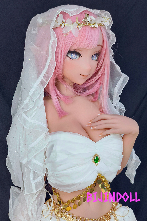 ElsaBabe-AHR009 148cm silicone Elf Anime Sex Doll Pink Hair Life-size Doll Bride Beautiful Elf Sexy Big Breasts Doll