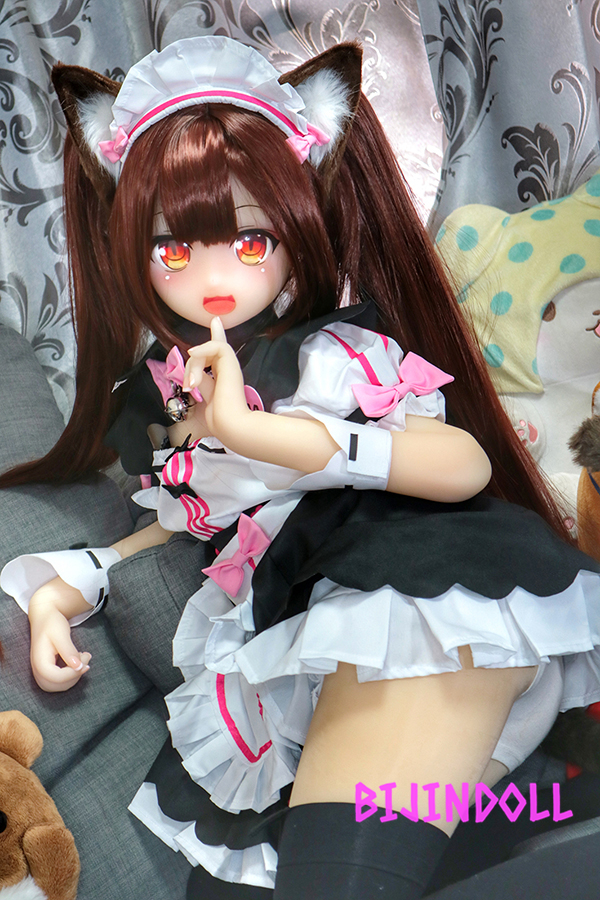 aotumedoll#58 B-cup TPE Nekopara Chocolat Anime Love Doll Cosplay Cat Sex Manga Game Character Black Hair Mixed Doll