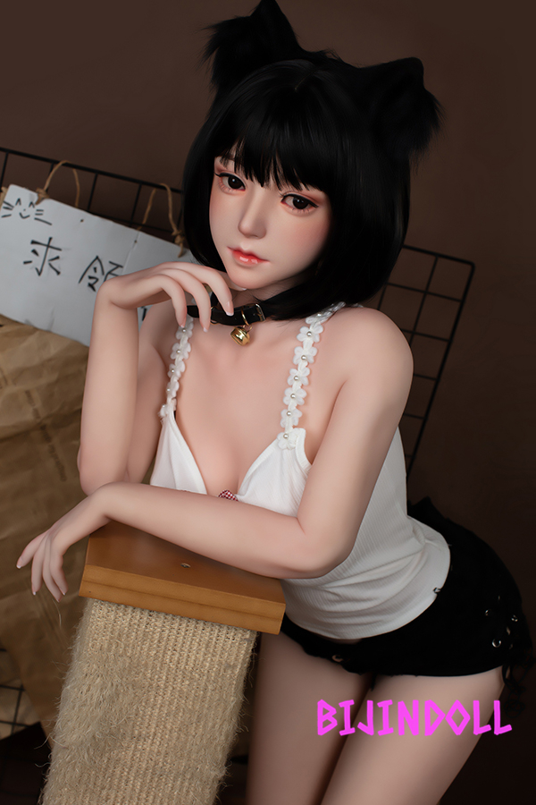 FUDOLL#2 148cm D-cup Silicone head cute cat ear beautiful sex doll lifelike sexdoll for sale