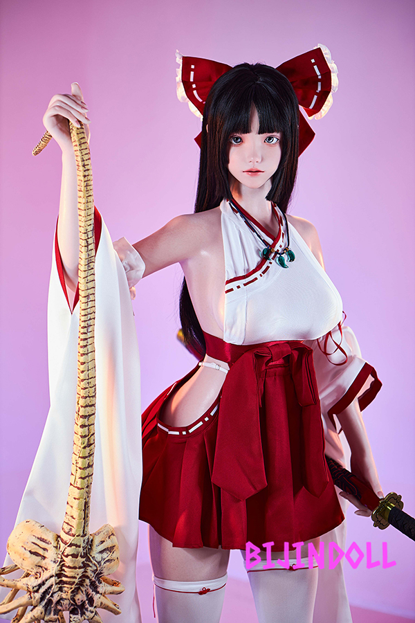 FUDOLL#24 158cm E-Cup Silicone Head Shrine Maiden Sex Dolls Too Erotic Body Dutch Wife Real Sex