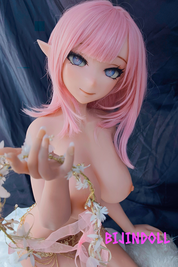 ElsaBabe-AHR009 148cm silicone Elf Anime Sex Doll Pink Hair Life-size Doll Bride Beautiful Elf Sexy Big Breasts Doll