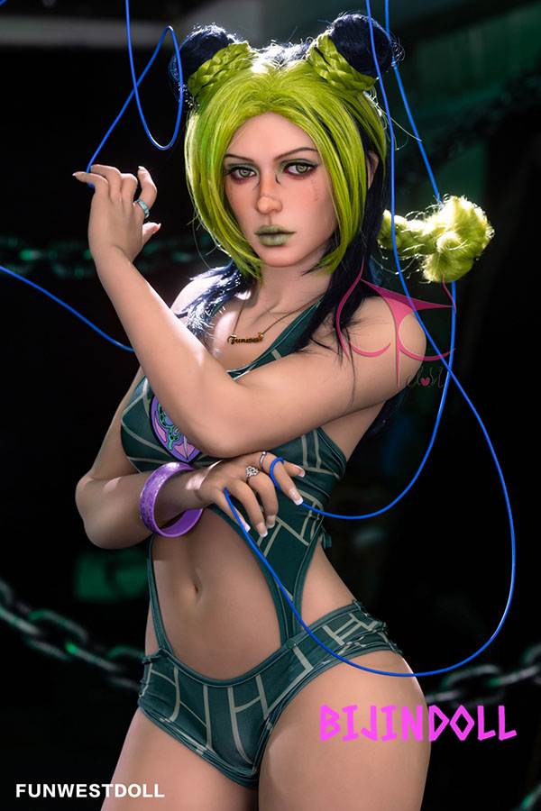 Funwest#056 Elina 159cm B-cup TPE Jolyne Cujoh Cosplay Sex Doll Anime Jolyne Cujoh Porn Hentai COS Doll
