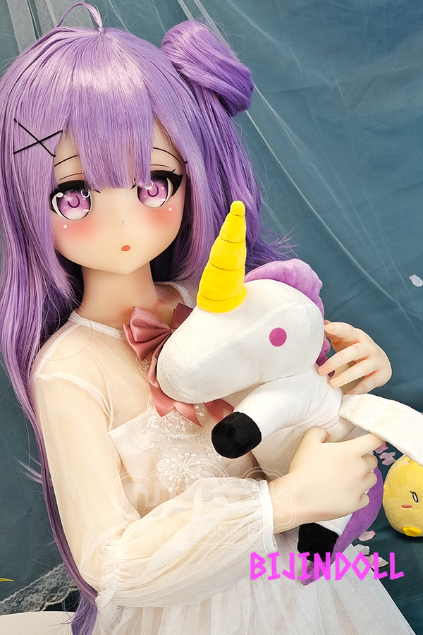 aotumedoll#92 B-cup TPE cute purple hair sex doll anime cosplay Cute sex tits r18 Dutch wife