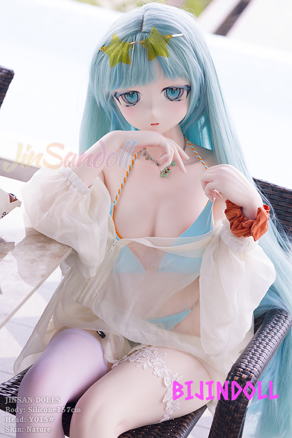 WMDoll#Y015 157cm B-Cup PVC Head Anime Swimsuit Erotic Life-Size Sex Doll