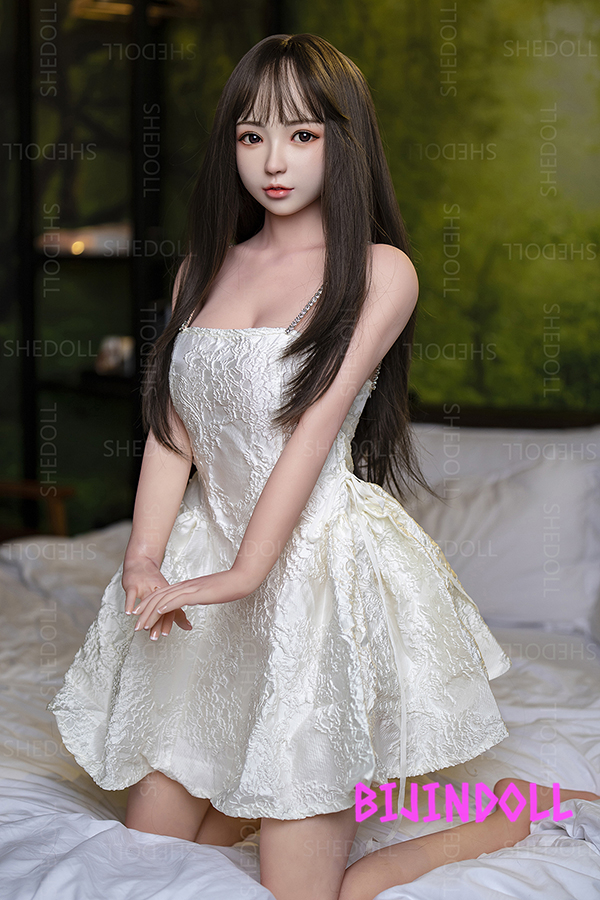 SHEDOLL 148cm D-cup Silicone head Cute sister-in-law love doll Shaved beautiful Dutch wife Sex TPE body