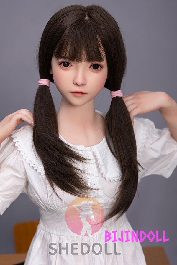 SHEDOLL 140cm B-cup Silicone head Pornographic sex doll narrow hole love doll hole super cute doll