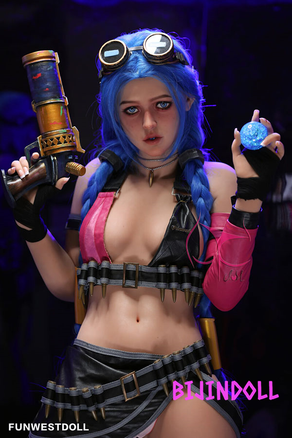 Funwest#045 Assos 159cm B-cup TPE Jinx Cosplay Sex Doll Anime Jinx Arcane Porn Hentai COS Doll