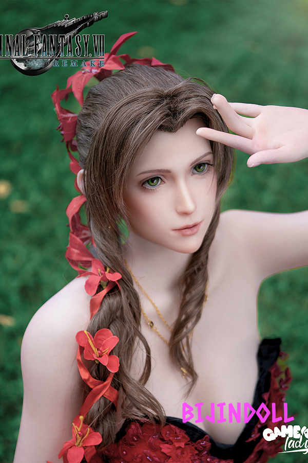 Aerith Red Dress Sex Dolls Fantasy VII 168cm E-cup gamelady No.04 silicone Life-size movable figure realistic cosplay doll