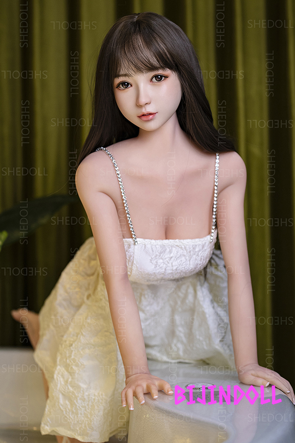 SHEDOLL 148cm D-cup Silicone head Cute sister-in-law love doll Shaved beautiful Dutch wife Sex TPE body