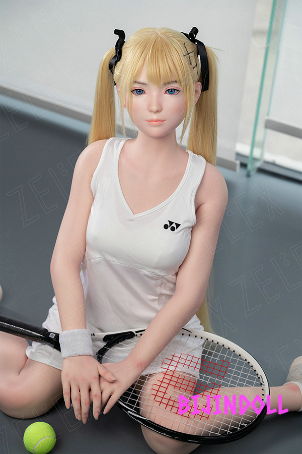 WAXDOLL#G53 147cm B-cup Silicone Blonde Twin Tail Love Doll Moe Sister Character Sex Real Doll