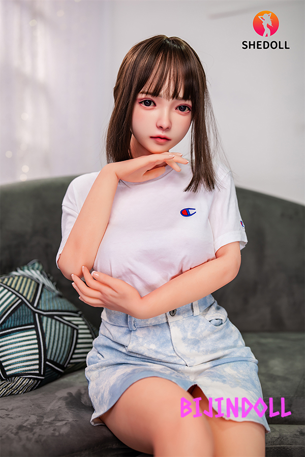 SHEDOLL 148cm D-cup Silicone Head TPE Body Hugging Pillow Sex Doll Realistic Cute Love Doll Adult Asian