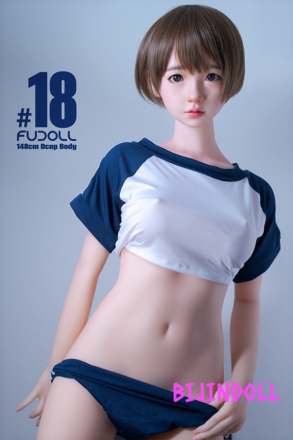 FUDOLL#18 148cm D-cup Silicon head TPE body Super beautiful real sex doll skinny slender dutch wife