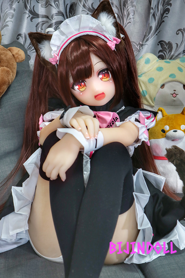 aotumedoll#58 B-cup TPE Nekopara Chocolat Anime Love Doll Cosplay Cat Sex Manga Game Character Black Hair Mixed Doll
